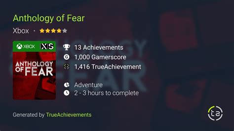 anthology of fear achievement guide